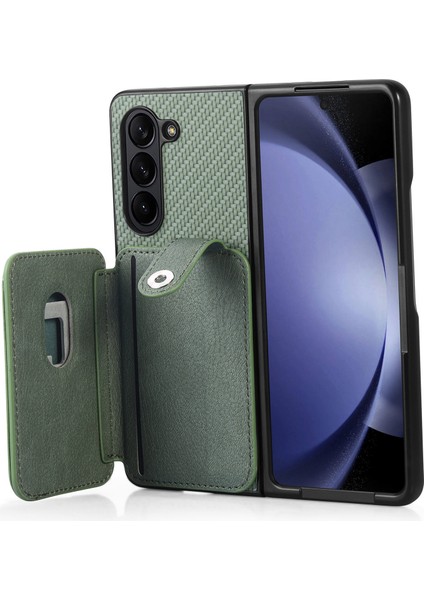 Samsung Galaxy Z Fold6 5g Karbon Fiber Dokulu Kart Tutucu Deri Arka Kapak (Yurt Dışından) fırsatları