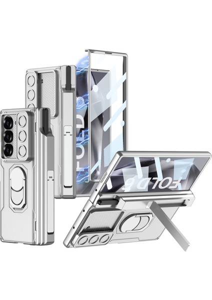 Samsung Galaxy Z Fold6 5g Kickstand Manyetik Menteşe Koruma Pc Telefon Kapağı (Yurt Dışından)