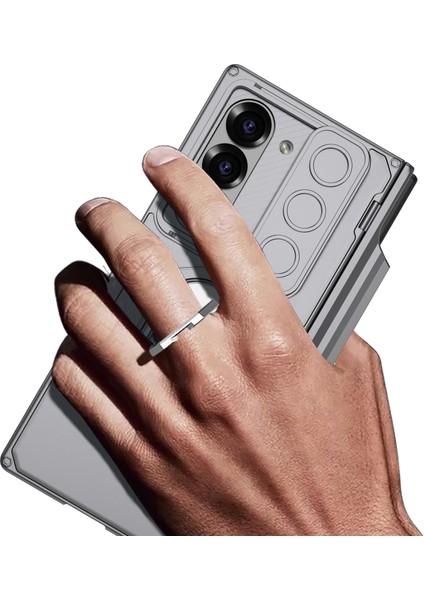 Samsung Galaxy Z Fold6 5g Kickstand Manyetik Menteşe Koruma Pc Telefon Kapağı (Yurt Dışından)