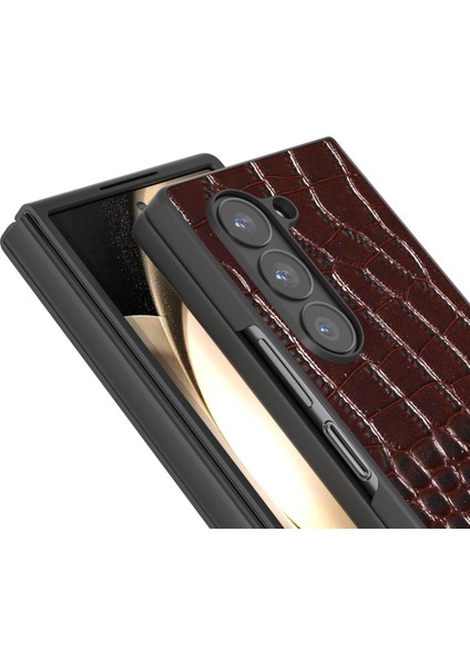 Samsung Galaxy Z Fold6 5g Timsah Dokulu Hakiki Inek Derisi+Pc Telefon Kapağı (Yurt Dışından) modelleri