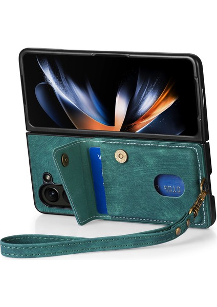 Samsung Galaxy Z Fold6 5g Kickstand Kart Çantası Deri + Askılı Pc Telefon Kapağı (Yurt Dışından) modelleri