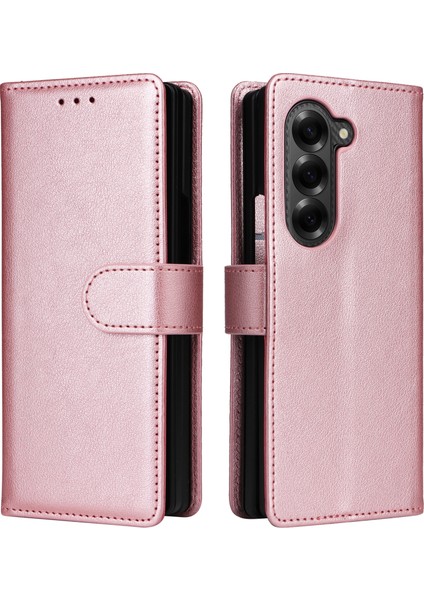 Samsung Galaxy Z Fold6 5g Deri Cüzdan Kart Yuvaları Telefon Kapağı (Yurt Dışından)