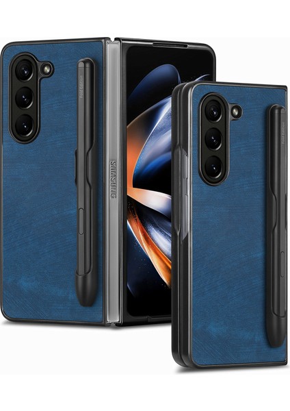Samsung Galaxy Z Fold6 5g Retro Pu Deri + Pc Kapağı (Yurt Dışından)
