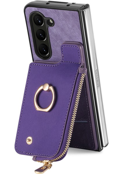 Samsung Galaxy Z Fold6 5g Fermuarlı Cep Halka Tutucu Deri + Pc Telefon Kapağı (Yurt Dışından) fiyatları