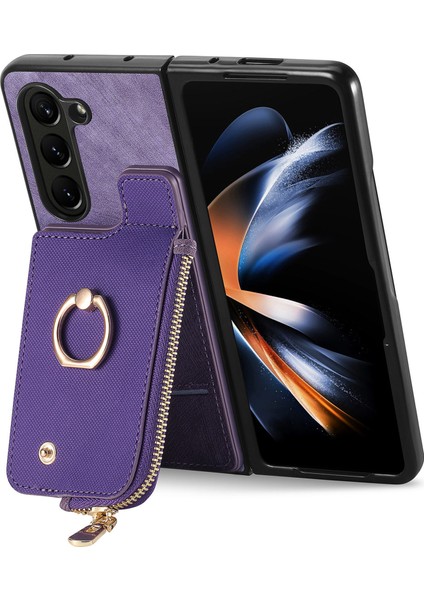 Samsung Galaxy Z Fold6 5g Fermuarlı Cep Halka Tutucu Deri + Pc Telefon Kapağı (Yurt Dışından) indirimleri