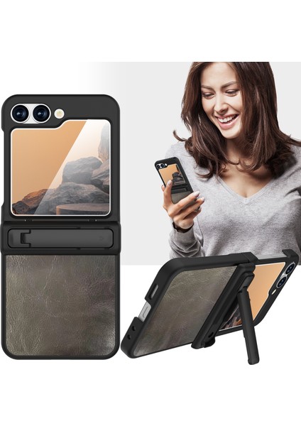 Samsung Galaxy Z Flip6 5g Crazy Horse Texture Pu+Pc Telefon Kılıfı (Yurt Dışından) fiyatları
