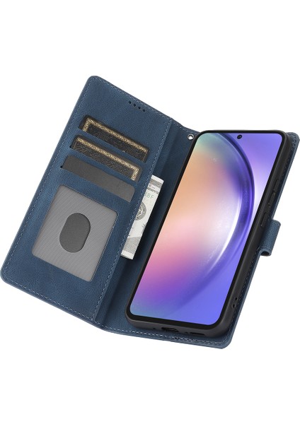 Samsung Galaxy S24 Fe Pu Deri Telefon Kılıfı ve Cüzdan Standı Görünümü (Yurt Dışından)