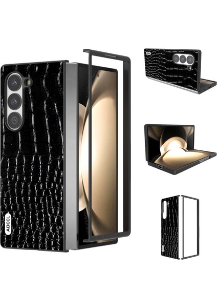 Samsung Galaxy Z Fold6 5g Timsah Dokulu Hakiki Inek Derisi+Pc Telefon Kapağı (Yurt Dışından)