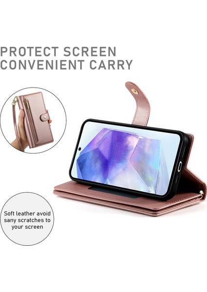 Samsung Galaxy A55 5g Fermuarlı Cepli Deri Kılıf (Yurt Dışından) fırsatları