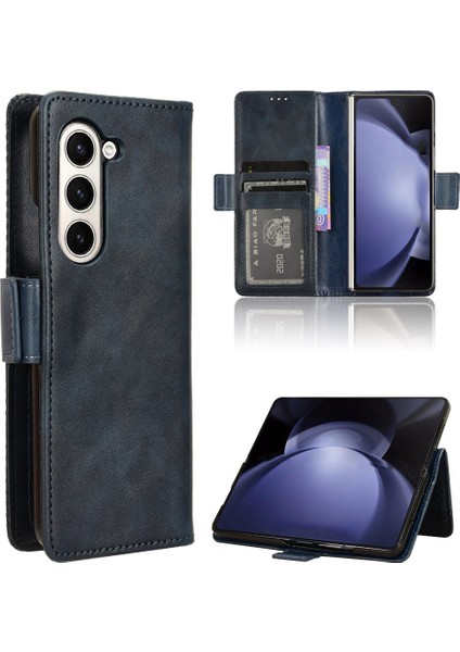 Samsung Galaxy Z Fold6 5g Vintage Pu Deri Cüzdan Standı Darbeye Dayanıklı Kapak (Yurt Dışından)