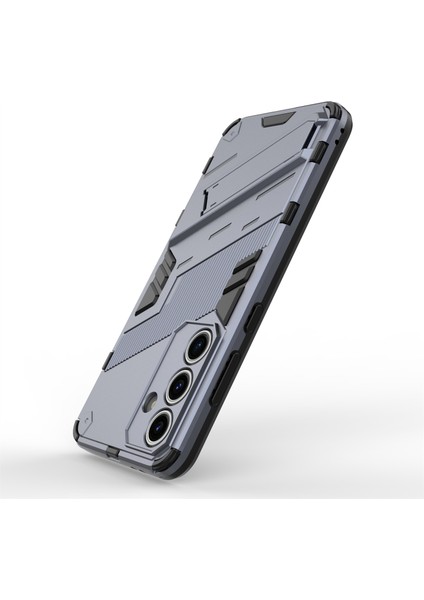 Samsung Galaxy S24 Fe Kickstand Hibrit Sert Pc Yumuşak Tpu Telefon Kapağı (Yurt Dışından)