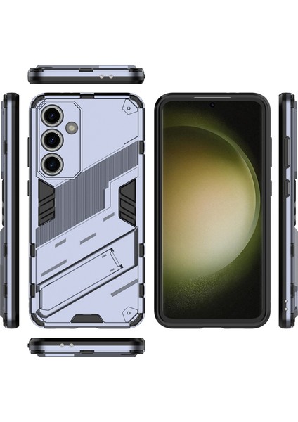 Samsung Galaxy S24 Fe Kickstand Hibrit Sert Pc Yumuşak Tpu Telefon Kapağı (Yurt Dışından)