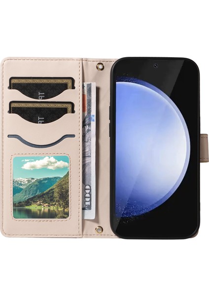 Samsung Galaxy S24 Fe Cüzdan Eşkenar Dörtgen Deri Telefon Kılıfı (Yurt Dışından)