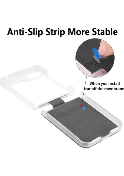 Samsung Galaxy Z Flip6 5g Deri + Pc Glitter Telefon Kapağı Yapay Yüzük Tutucu (Yurt Dışından) fiyatları