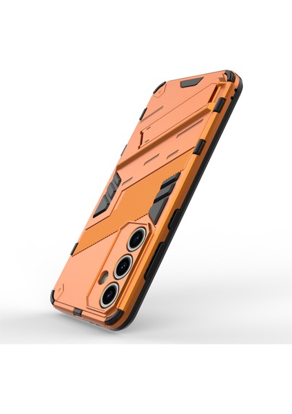 Samsung Galaxy S24 Fe Kickstand Hibrit Sert Pc Yumuşak Tpu Telefon Kapağı (Yurt Dışından)