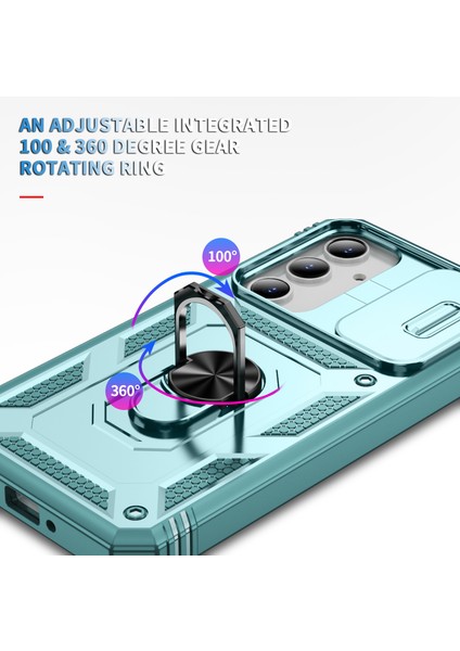 Samsung Galaxy A55 5g Kickstand Kılıf Tpu + Pc Camshield Hibrit Telefon Kapağı (Yurt Dışından)
