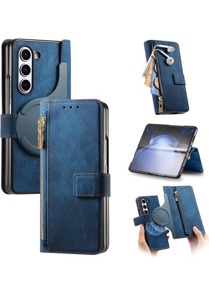 Samsung Galaxy Z Fold6 5g Ayrılabilir Pu+Tpu Cüzdan Telefon Kılıfı (Yurt Dışından)