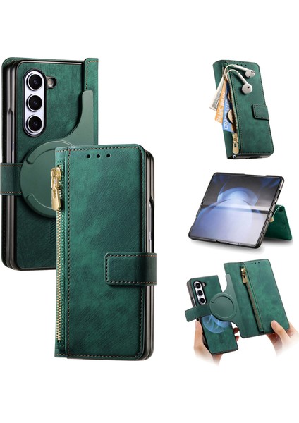 Samsung Galaxy Z Fold6 5g Ayrılabilir Pu+Tpu Cüzdan Telefon Kılıfı (Yurt Dışından)
