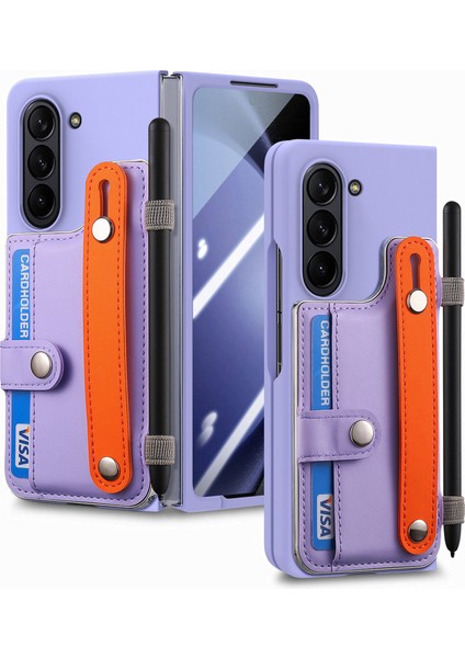 Samsung Galaxy Z Fold6 5g Bileklik Kickstand Deri + Pc Telefon Kapağı (Yurt Dışından) fırsatları