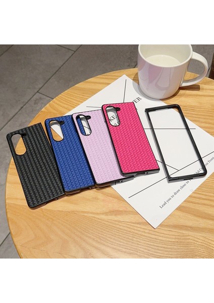 Samsung Galaxy Z Fold6 5g Dokuma Doku Pu Deri Kaplamalı Pc Telefon Kapağı (Yurt Dışından) modelleri