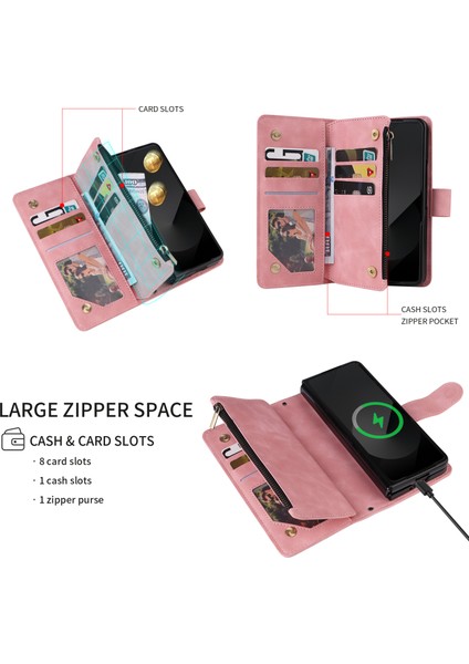 Samsung Galaxy Z Fold6 5g Fermuarlı Cepli Deri Telefon Kılıfı (Yurt Dışından) fırsatları