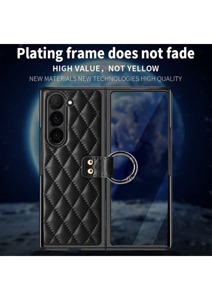 Samsung Galaxy Z Fold6 5g Eşkenar Dörtgen Izgara Telefon Kapağı (Yurt Dışından)