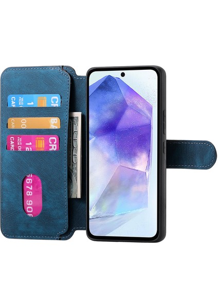 Samsung Galaxy A55 5g Cüzdan Standı Çıkarılabilir Deri Telefon Kapağı (Yurt Dışından)