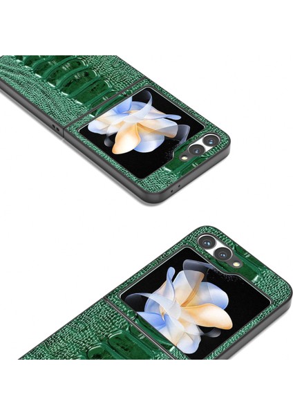 Samsung Galaxy Z Flip6 5g Timsah Dokulu Hakiki Inek Deri Arka Telefon Kapağı (Yurt Dışından) fırsatları
