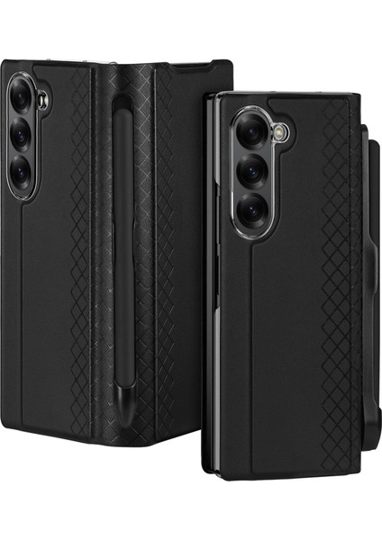 Samsung Galaxy Z Fold6 5g Deri+Pc Standlı Telefon Kapağı (Yurt Dışından)