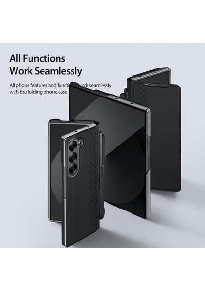 Samsung Galaxy Z Fold6 5g Deri+Pc Standlı Telefon Kapağı (Yurt Dışından)