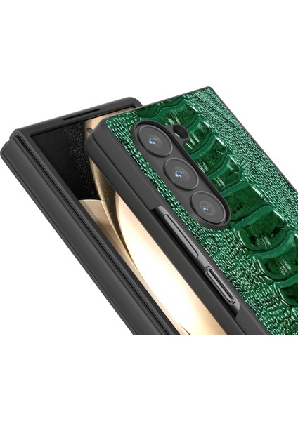 Samsung Galaxy Z Fold6 5g Timsah Dokulu Hakiki Inek Derisi Arka Kapak (Yurt Dışından)