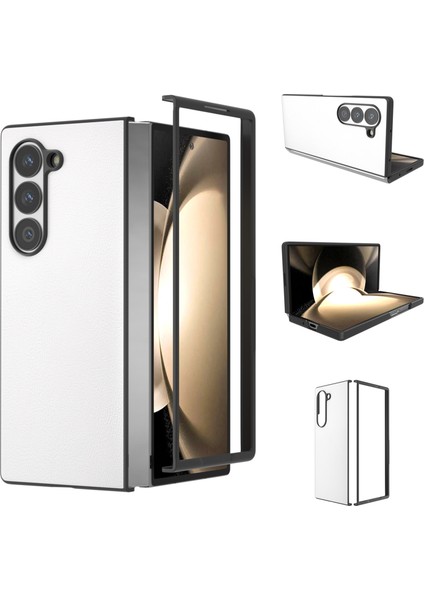 Samsung Galaxy Z Fold6 5g Pu Deri Kaplamalı Pc Koruyucu Telefon Kapağı (Yurt Dışından)