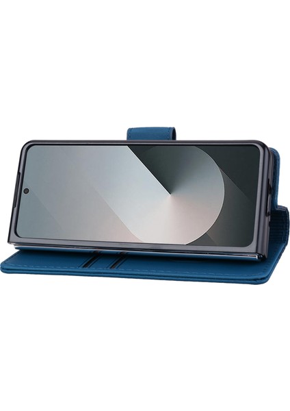Samsung Galaxy Z Fold6 5g Deri Cüzdan Telefon Kılıfı (Yurt Dışından)