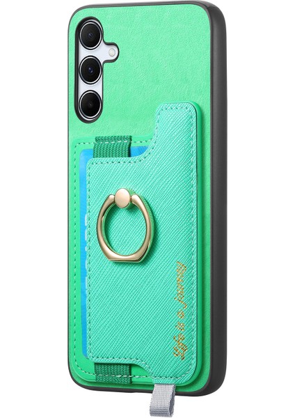 Samsung Galaxy A55 5g Manyetik Çıkarılabilir Kart Tutucu Deri + Tpu Telefon Kapağı (Yurt Dışından)