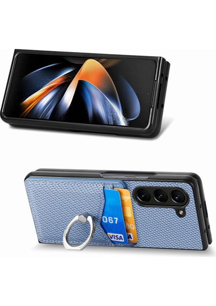 Samsung Galaxy Z Fold6 5g Karbon Fiber Deri Arka Kapak (Yurt Dışından)