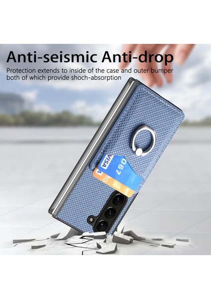Samsung Galaxy Z Fold6 5g Karbon Fiber Deri Arka Kapak (Yurt Dışından)