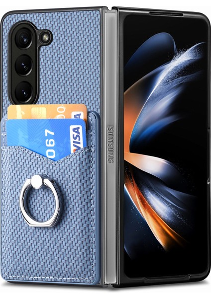 Samsung Galaxy Z Fold6 5g Karbon Fiber Deri Arka Kapak (Yurt Dışından)