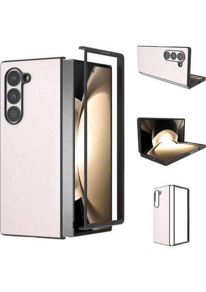 Samsung Galaxy Z Fold6 5g Düşme Önleyici Parlak Deri + Pc Telefon Kılıfı (Yurt Dışından)