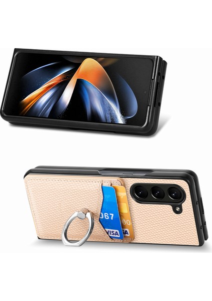 Samsung Galaxy Z Fold6 5g Karbon Fiber Deri Arka Kapak (Yurt Dışından)