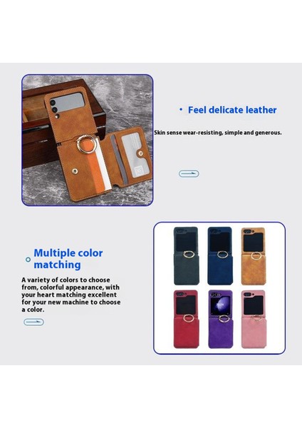 Samsung Galaxy Z Flip6 5g Kart Yuvası Parmak Yüzük Tutucu Deri + Pc Telefon Kapağı (Yurt Dışından) indirimleri