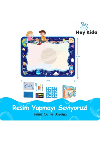 Işıklı Sihirli Su Çizim Matı 80*60 Cm fiyatları