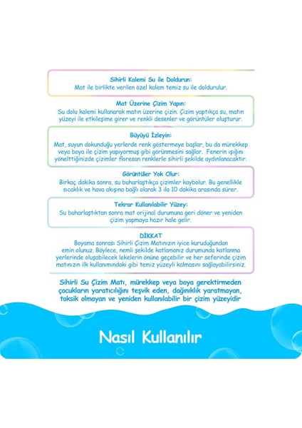 Işıklı Sihirli Su Çizim Matı 80*60 Cm modelleri
