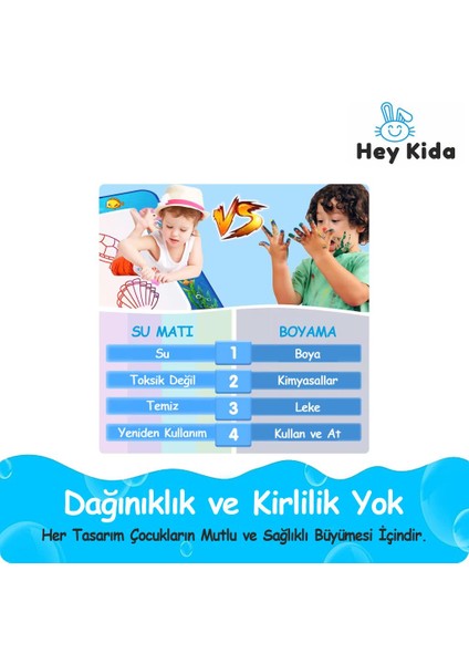 Işıklı Sihirli Su Çizim Matı 80*60 Cm indirimleri