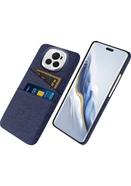Honor Magic6 Pro 5g Kumaş Doku Telefon Kılıfı Çift Kart Tutucu Pc Kapağı (Yurt Dışından)