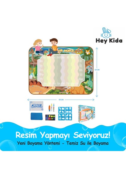 Dinozor Sihirli Su Çizim Matı 80*60 Cm fiyatları