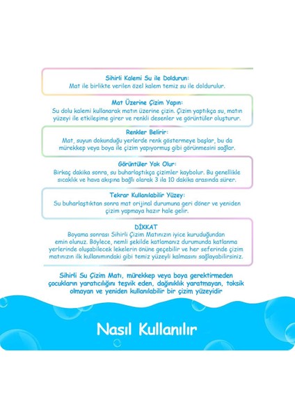 Dinozor Sihirli Su Çizim Matı 80*60 Cm modelleri