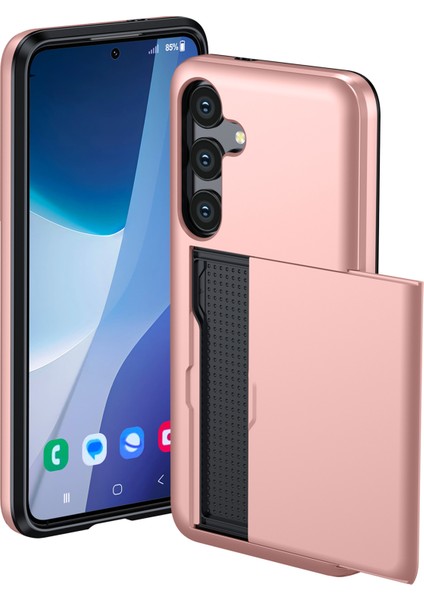 Samsung Galaxy S24 Fe Tpu + Pc Telefon Arka Kapaklı Kart Tutuculu (Yurt Dışından)