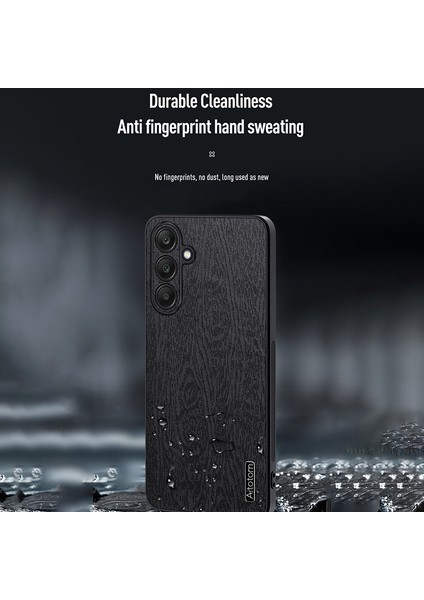 Samsung Galaxy A25 5g Kapak Ahşap Tahıl Pu+Pc+Tpu Arka Kabuk (Yurt Dışından)