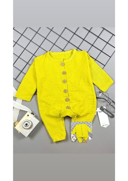 Aselkids Düğmeli Muslin Tulum