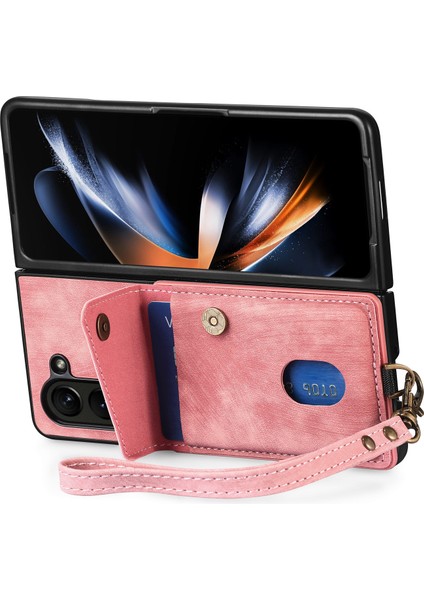 Samsung Galaxy Z Fold6 5g Kickstand Kart Çantası Deri + Askılı Pc Telefon Kapağı (Yurt Dışından) modelleri